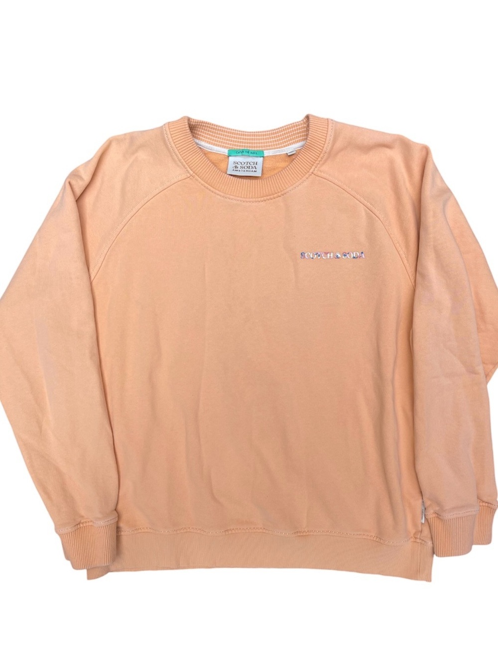 Scotch & Soda Amsterdam Peach Crewneck Sweatshirt Pullover, XL